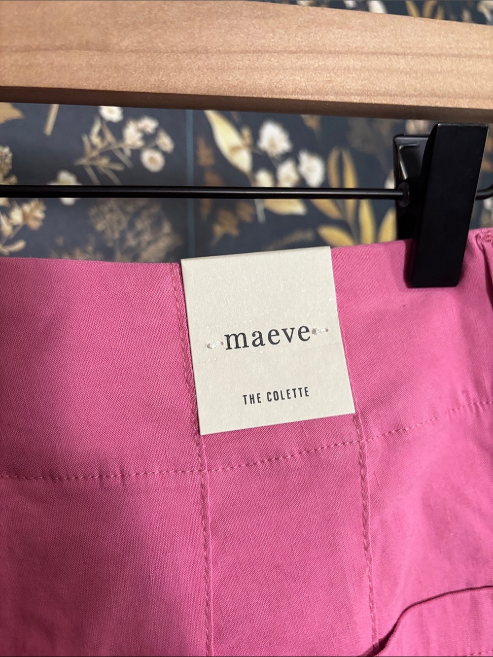 NWT Anthropologie Pink Cropped Wide-Leg Colette Pants with Heart Pockets 31 Tall - Picture 6 of 9